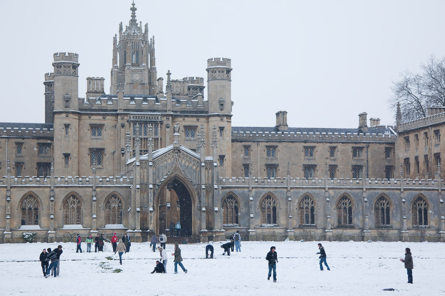 Cambridge in snow