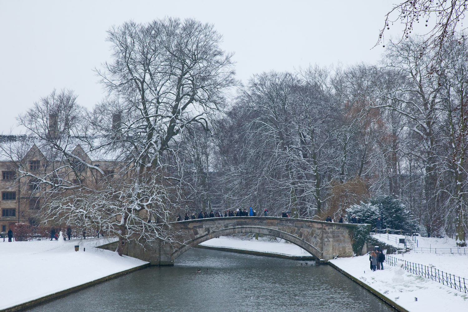 Cambridge in snow