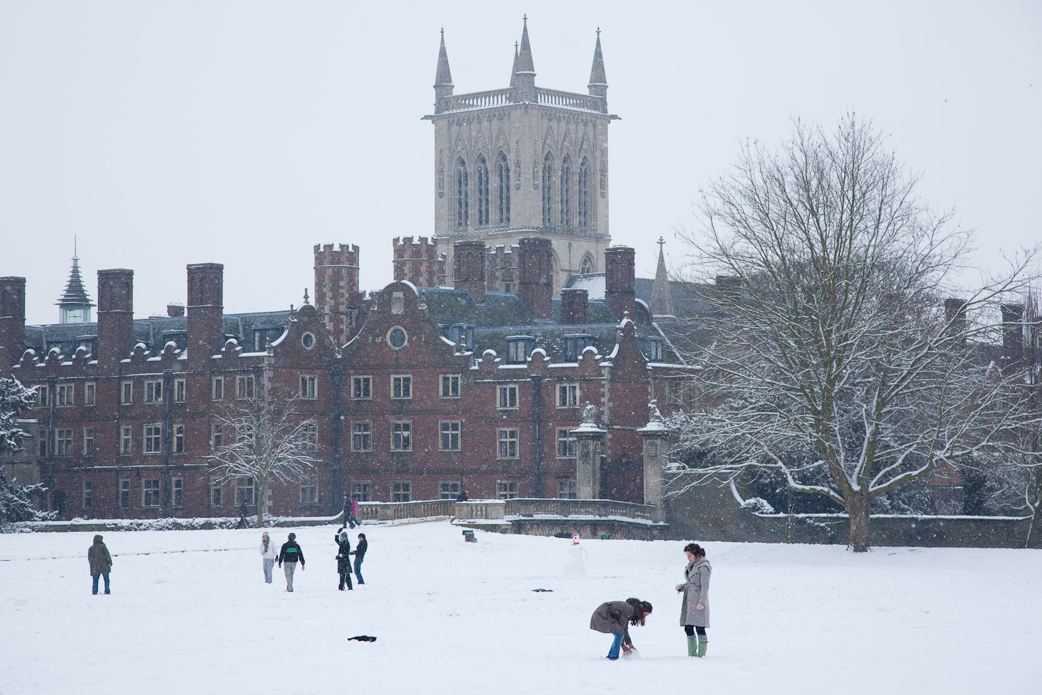 Cambridge in snow